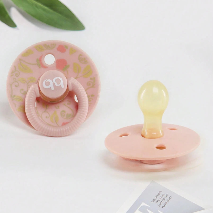 1 Pc Baby Latex Pacifier More Soft close to MOM's breast Round baffle variety colors Younger baby pacifier soother