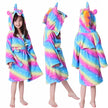 Pink Princess Bath Robe for Girls 3 4 5 6 7 8 9 10 11 12 Years Unicorn Kids Bath Towel Robe Kigurumi Winter Baby Girls Bathrobe