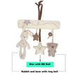 New Hanging Bed Rabbit Baby Hand Bell Safety Seat Plush Toy Multifunctional Plush Toy Stroller Mobile Gifts