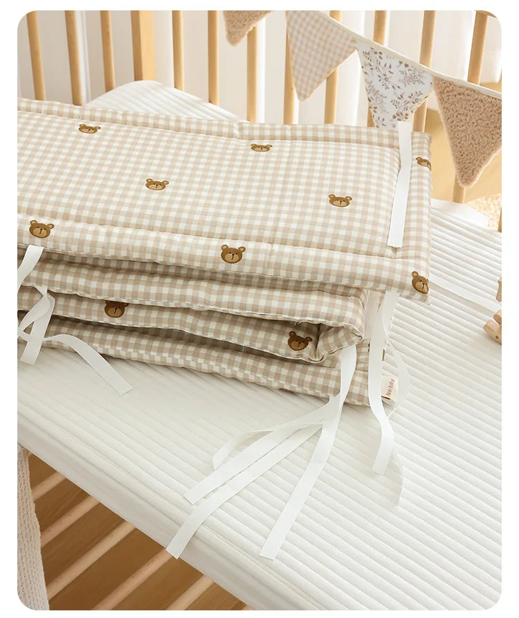 2026 Baby Crib Fence Soft Cotton Bag Anti-collision Strip Children's One-piece Bed Fence Spliced Bed Protection Cloth Baby Fence