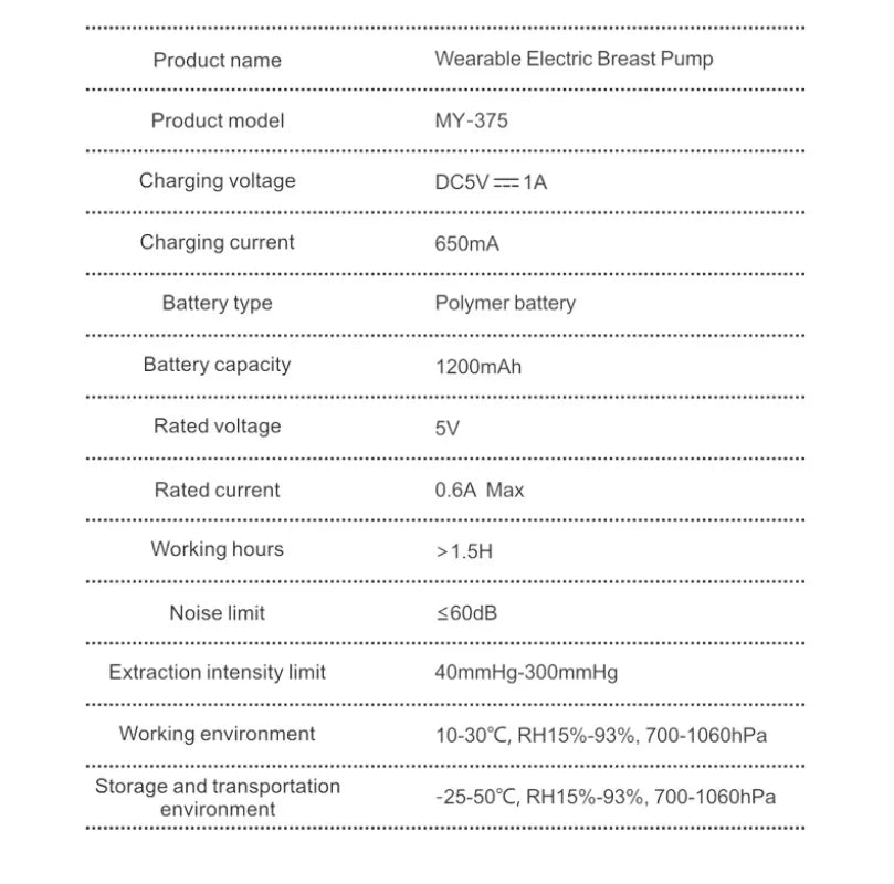 Portable Breast Pump Hands Free Wireless Wearable Electric Breast Pump BPA Free 4 Modes 12 Levels Silicone with LED Display