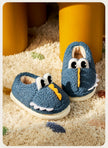 Cheerful Mario Children's winter cotton slippers Cartoon animals indoor soft and comfortable cotton shoes