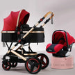 Baby Stroller 3 in 1 With Car Seat,High Landscape  Stroller Luxury Infant Stroller Set Newborn Baby Car Seat Trolley Pushchair