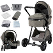 Baby Stroller 3‑in‑1 Travel System Pushchair Lightweight Pram from Birth All‑Terrain Baby Buggy Compact Fold Stroller Summer