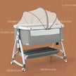1pc Multi Functional Baby Crib with Foldable Height Adjustment Splicing Portable and Movable Bedside Swing, Cradle, Sleeping Bed