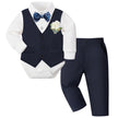 Baby Boy Baptism Outfit Infant First Easter Church Christening Suit Set Toddler Formal Wedding Birthday Party Gift Clothes
