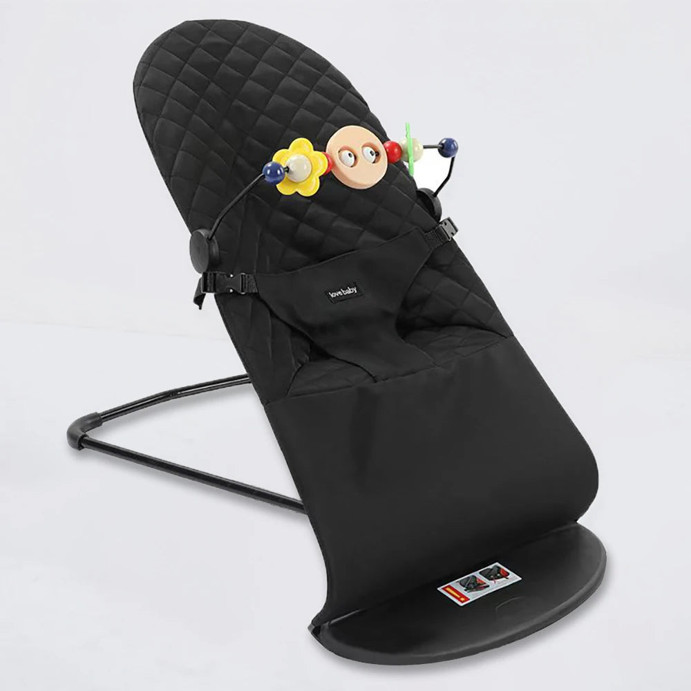 Baby Rocking Chair with Toys Foldable Swing Chair for Babies & Toddlers Three-speed Height Adjustment Baby Comfort Chair