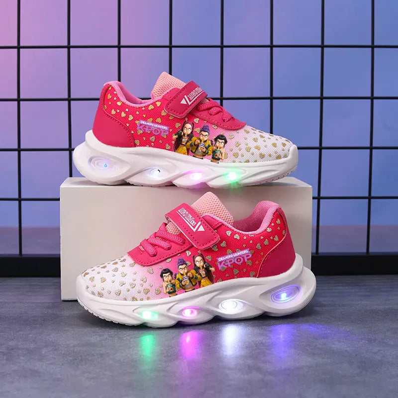 Kids' LED Glowing Sneakers – Breathable Mesh Animated Shoes for Boys & Girls