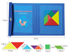 Wooden Jigsaw Magnetic Tangram Puzzle Book Educational Toys For Children Baby Kid Portable Montessori Learning Intelligence