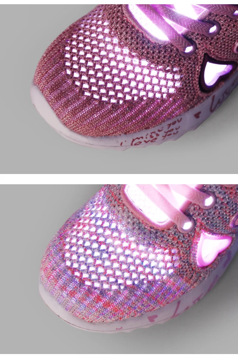 Girls Casual Shoes Light Mesh Sneakers Kids Summer Children Spring Autumn Tenis Cute Sport Cartoon Female Running Sock Footwear