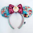 Disney Princess Headband Mickey Ear Rapunzel Snow White Sequin Bow Hair Hoop Gift Girl Accessories Halloween Gift Christmas Jack
