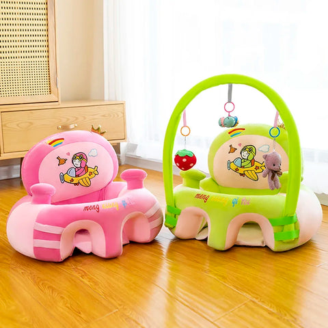 Baby Feeding Safety Seat Skin Cartoon Plush Learning Sit Chair Without Cotton Chair Case Kids Skin Seat Sofa