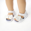 Infant Baby Girls Summer Sandals with Flower Soft Sole Newborn Toddler First Walker Crib Dress Shoes