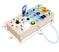 Montessori Busy Board Children Toys Led Light Switch Simulate Car Steering Wheel Travel Activities Sensory Game Educational Toys