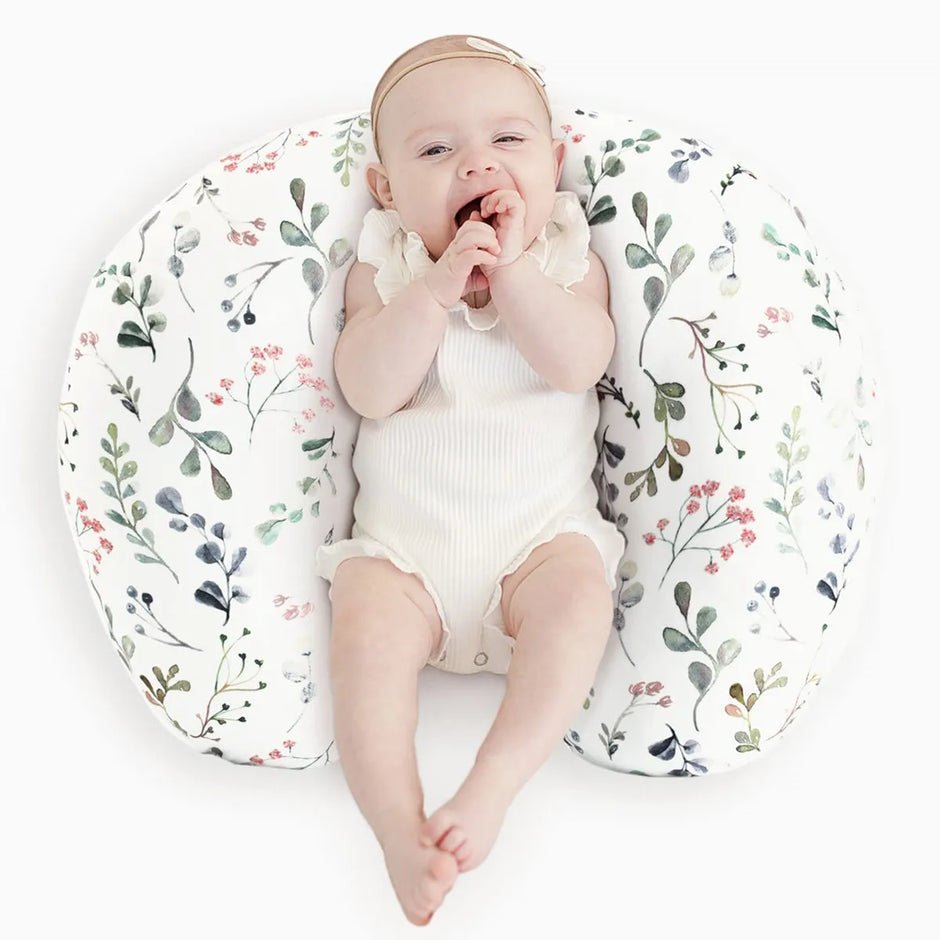 Breathable Stretch Nursing Pillow Cover Detachable Infant Support Cushion Versatile Baby Sitting Aid for Home/Travel 0-12 Months
