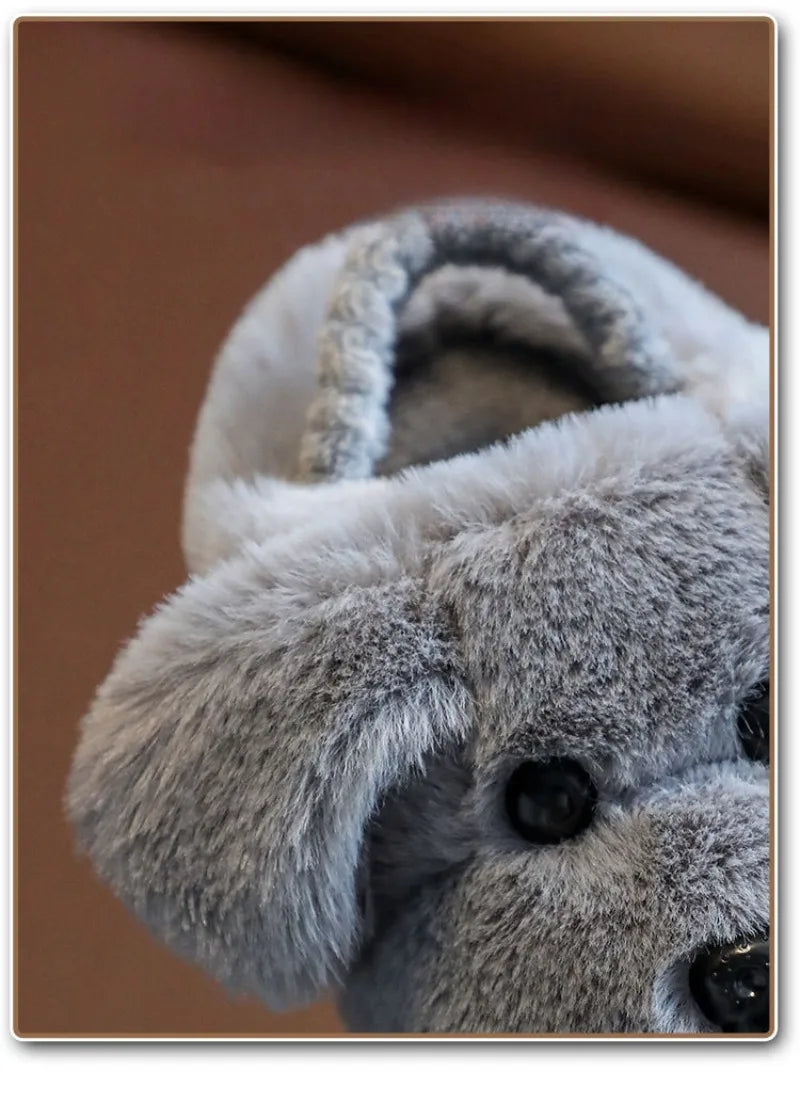 Children's Cotton Slippers for Boys Aged 1-5 Years Old Cute Cartoon Girls' Slippers Infants and Young Children Autumn and Winter