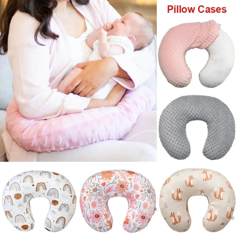 Baby Nursing Pillow Cover Cartoon Breastfeeding Pillow Slipcover Ultra Soft Snug Fits On Newborn Nursing Pillow