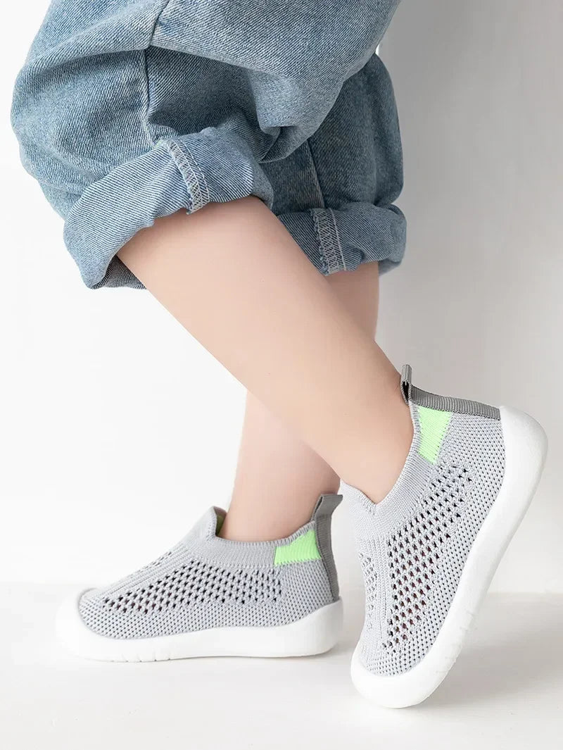 Breathable Mesh Toddler Sneakers (0-3T)