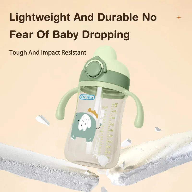 MAMIJOY 300ml Baby Water bottles Baby Feeding Cup With Straw Children Learn Feeding Drinking Bottle Kids Training Cups BPA Free