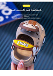 Children's Flashing Light Hole Shoes, Anti Slip Soft Soled Toe Cap Slippers, Cartoon Car Illuminated Slippers for Boys and Girls