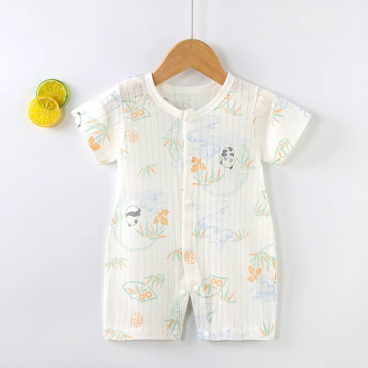 New Baby Onesies Climbing Clothes Pure Cotton Summer Newborn Boys Girls Rompers Short-Sleeved Thin Harness Infant Clothes