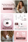 MAMIJOY 2PCS Wearable Electric Breast Pump 4 Modes 36Suction Levels Silent Leak-Proof Hands Free Breast Pumps Breastfeeding EB50