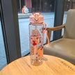 800ML Kids Water Sippy Cup Creative Cartoon Cup with Straws Leakproof Water Bottle Outdoor Portable Children's Plastic Water Cup