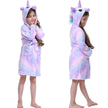 Pink Princess Bath Robe for Girls 3 4 5 6 7 8 9 10 11 12 Years Unicorn Kids Bath Towel Robe Kigurumi Winter Baby Girls Bathrobe