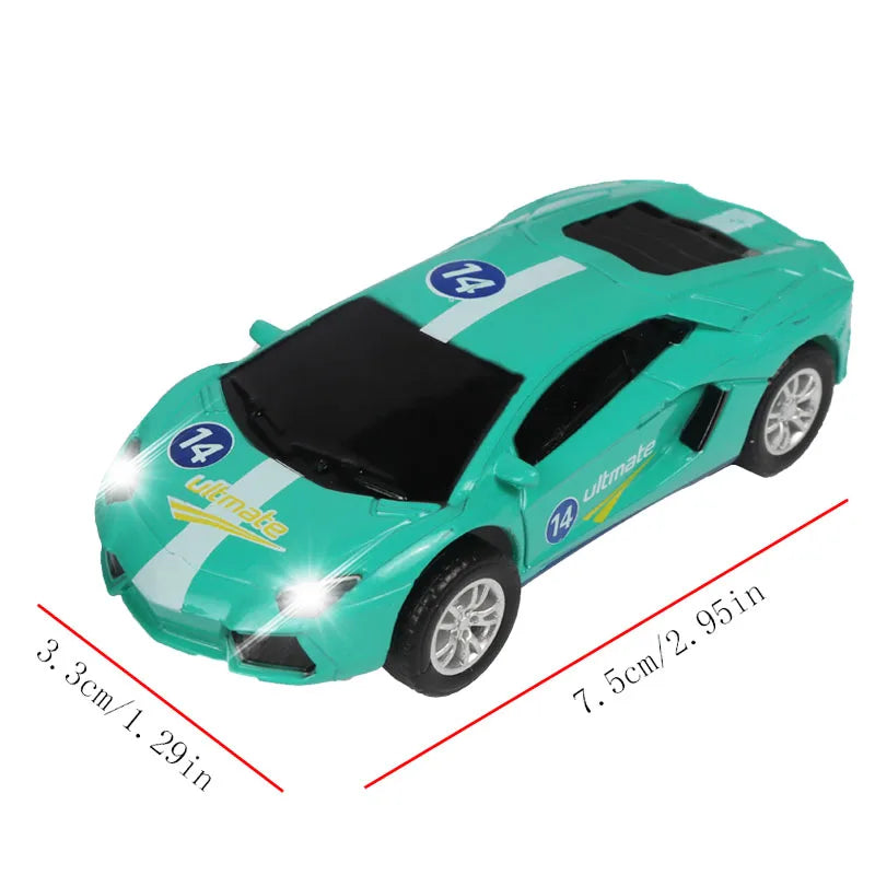سيارة سباق تناظرية من طراز Carrera Go Scalextric بمقياس 1/64 (1:64) - سيارة سباق كهربائية عالية السرعة - لعبة سيارات سباق الشرطة
