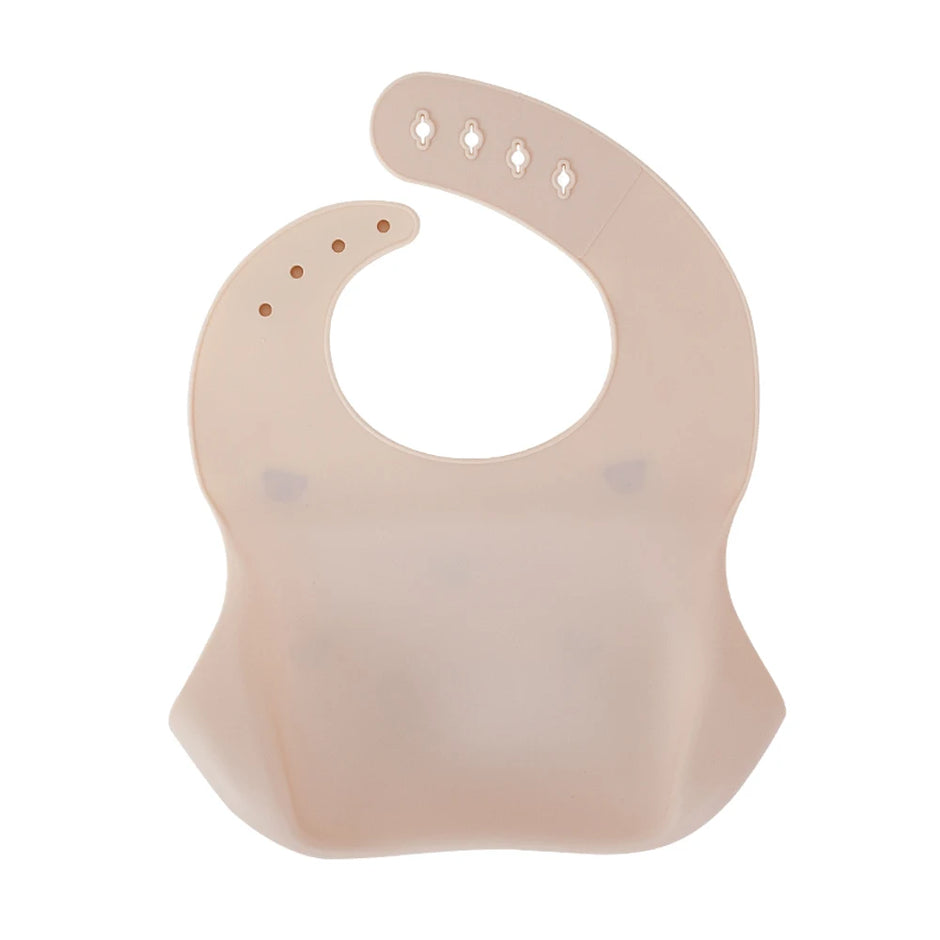 Waterproof Bibs For Kids Feeding Baby Eating Stuff Soft Silicone Babeast Cartoon Printed Adjustable Baby Tasting Feeding Bibs