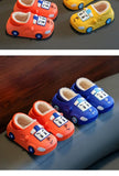 Cartoon Car Slippers Children Winter Warmer Plush Slides Babi Lovely Indoor Slippers Shoes Kids