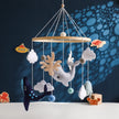 Baby Crib Mobile Bed Bell Rattle Toys Wooden Crochet Stars Pendant Bed Bell Toys Newborn Comfort Crib Bracket Hanging Toys Gifts