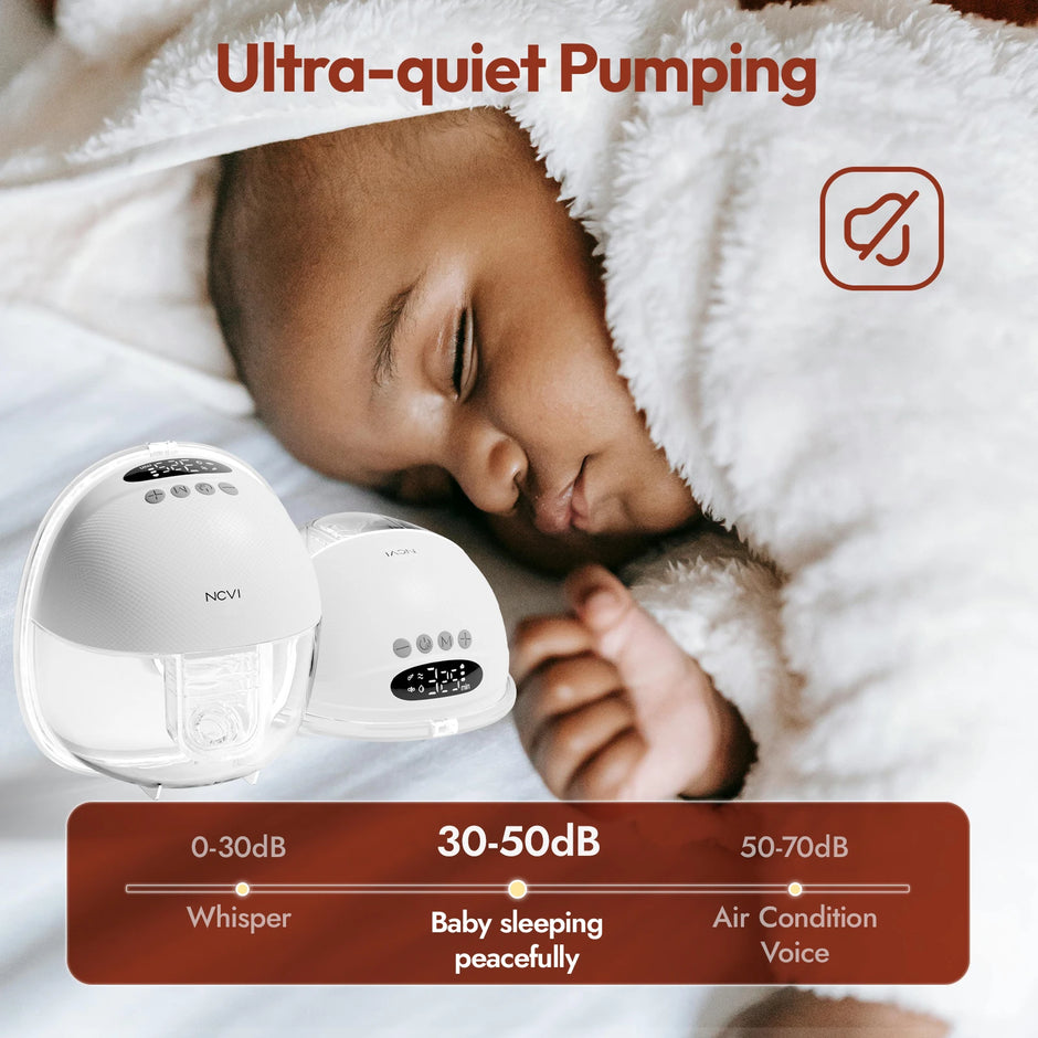 NCVI Electric Breast Pump,Hands-Free breastfeeding Pump with 4 Modes & 9 Levels,Low Noise,19/21/24mm flanges