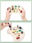 Montessori Busy Board Children Toys Led Light Switch Simulate Car Steering Wheel Travel Activities Sensory Game Educational Toys