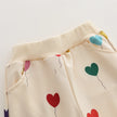 2PCS Infant Spring and Autumn Full Print Love Balloon Fashion Long sleeved Pants Set