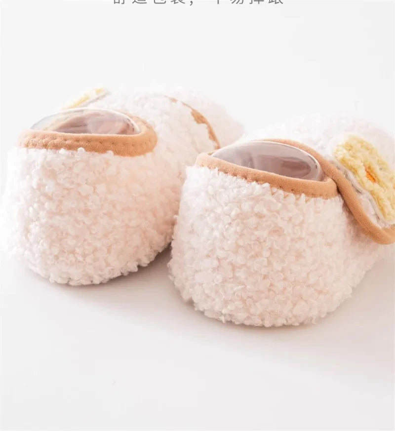 0-5Y Baby Non Slip Floor Socks Soft Sole Anti Skid Walking Socks Fleece Lined Toddler Socks Winter Indoor Shoes Infants Kids‌