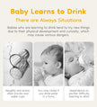 MAMIJOY 280ml Baby Learning Drinking Cup With Handle 360 Degrees Drinking Water Baby Sucking Cup Flip Lid Leakproof Infants WC32