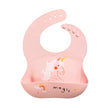 Waterproof Bibs For Kids Feeding Baby Eating Stuff Soft Silicone Babeast Cartoon Printed Adjustable Baby Tasting Feeding Bibs