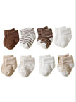 4 Pairs Baby Socks 0-12 Months, Non-Slip Infant Soft Socks for Boys and Girls, Newborn Baby Cute Ankle Socks Spring and Autumn