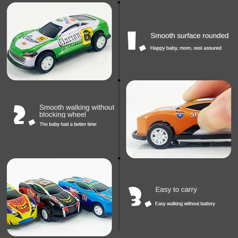 60/120Pcs Alloy Racing Cars Rebound Car Multiple Alloy Car Ornament Collectibles Children'S Toys Birthday Gift 2023 New