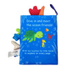 0-36M Baby Early Learning Toy Tail Cloth Book Parent-child Interactive Sound Paper Puzzle Cloth Book Rattle