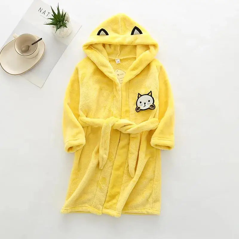 Warm Soft Children Flannel Pajamas Boy Astronaut Robe Winter Christmas Kids Bathrobe Baby Girl Homewear Child Sleepwear 2-12Year