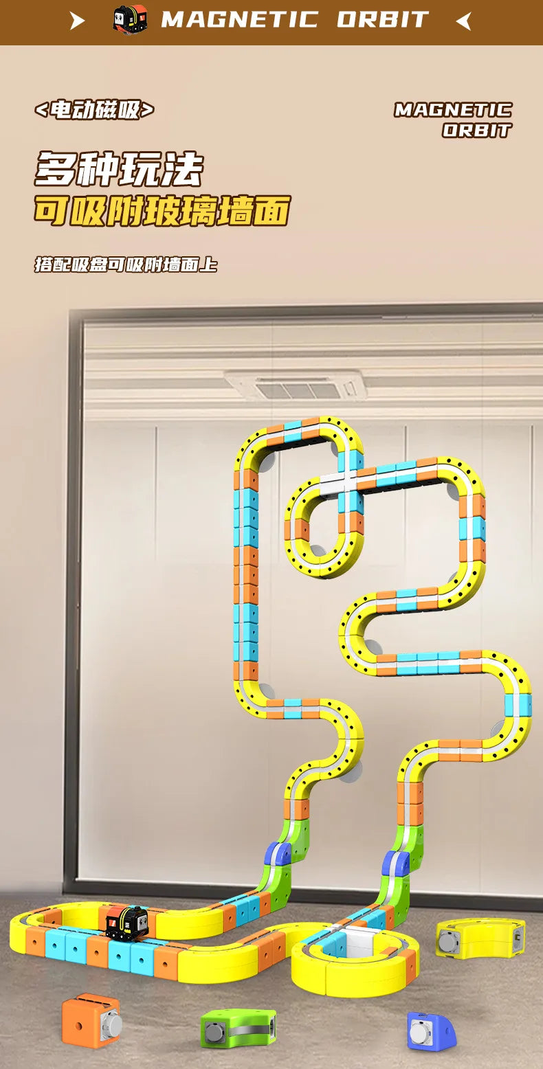 Sell Well Children'S Anti-Gravity Magnetic Attraction Track Train Changeable Magnetic Magic Rail Car Electric Train Toy