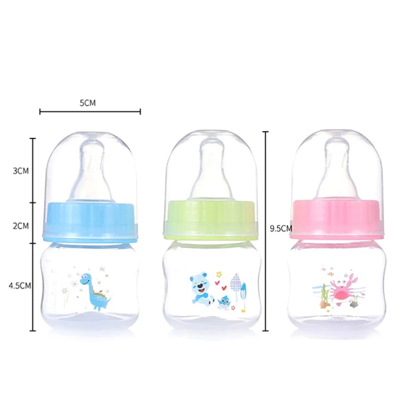 50ML Baby Newborn Mini Portable Feeding Nursing Bottle BPA Free Safe Infant Nursing Nipple Care Feeder Fruit Juice Milk Bottles