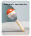 Baby Wooden Musical Instrument Toy Handheld Bell Ringing Rattle for Toddlers Sensory Development Early Childhood Education