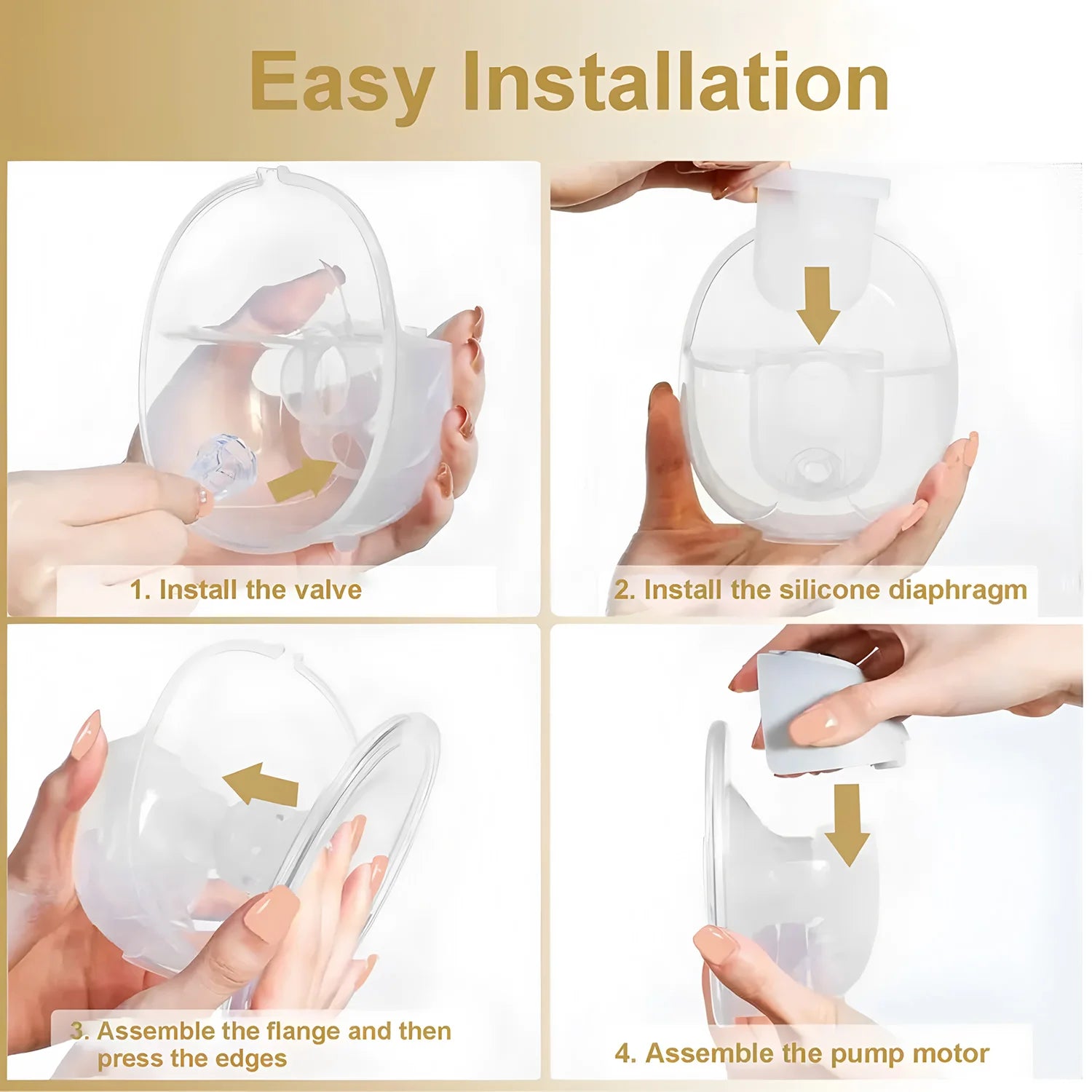 Wearable Breast Pump Smart Household Electric Breast Pumps Comfort Milk Collector with LED Display 3 Modes