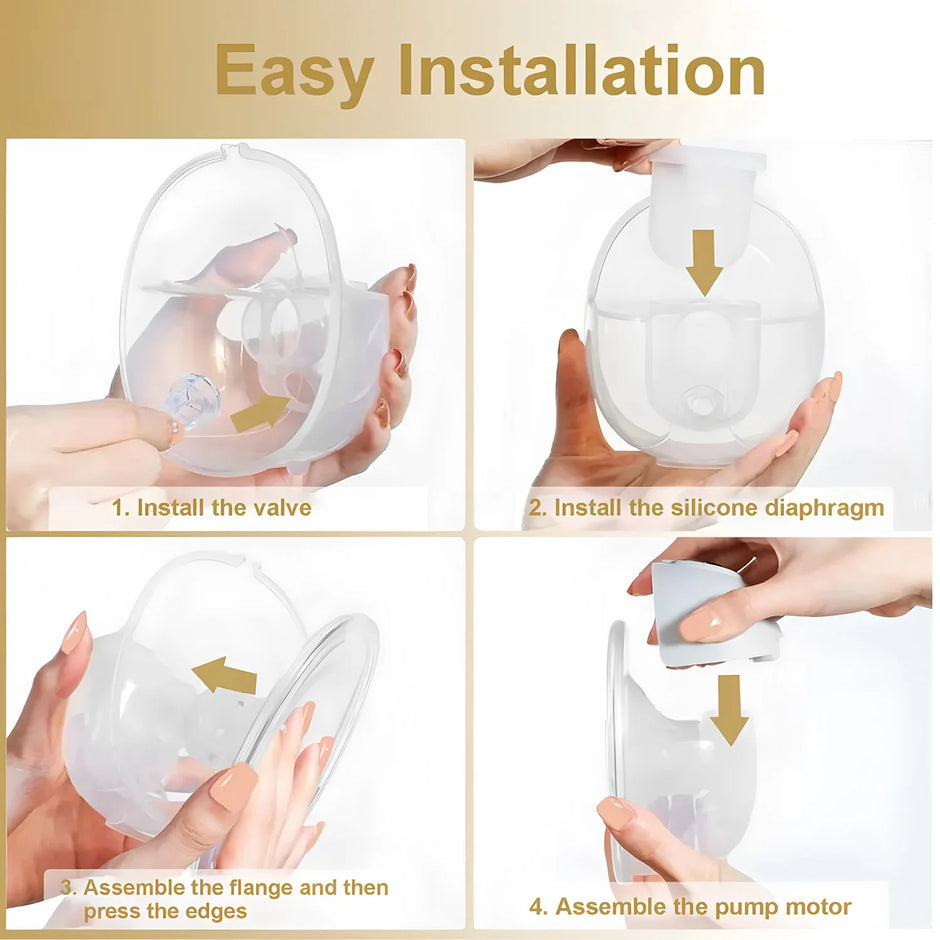 Wearable Breast Pump Smart Household Electric Breast Pumps Comfort Milk Collector with LED Display 3 Modes