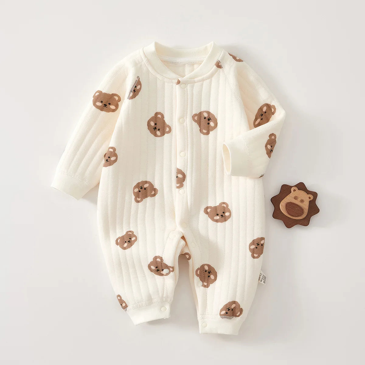 Baby Jumpsuit Clothes Winter Thickening 100% Cotton  Boys Girls Cute Printed Bear Romper Infant Onesie Spring Trend 1-3-6-9-12M