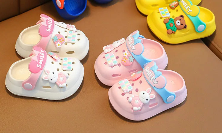 Summer Baby Girl Sandals Cute Cartoon Slippers Newborn Infant Indoor Bath Anti-slip Shoes Baby Boy Beach Sandals