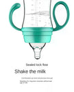 Baby Silicone Feeding Bottles Infant Drop-proof Milk Bottle with Straw Child Anti-hot Handle Drinking Bottle Baby Milk Feeding